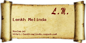 Lenkh Melinda névjegykártya